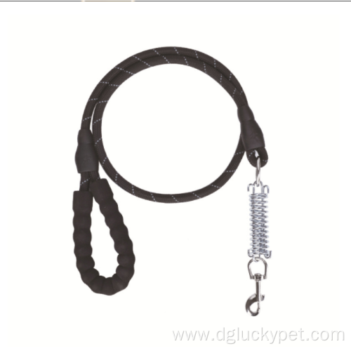 Pet Nylon Round Handle Reflective Prevent Rushing Leash